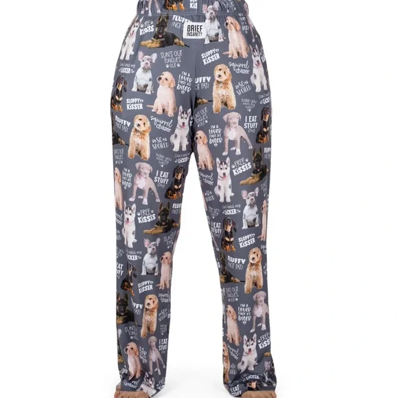 NWT 🆕 |•Brief Insanity•| Dog Pajama Pants - Medium - Picture 2 of 9